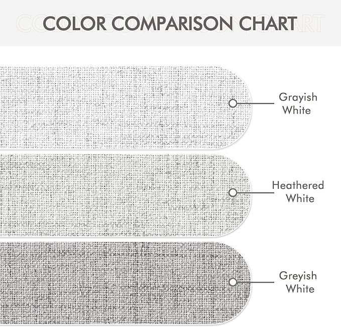 MIULEE Linen Texture Full Blackout Curtain for Living Room Darkening,Thermal Insulated Grommet Curtain for Bedroom,Room Darkening Curtains for Kitchen,52x45 Inch Length 2 Panels Grayish White