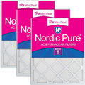 Nordic Pure 20x20x1 Tru Mini Pleat MERV 8 AC Furnace Air Filters 3 Pack | by NordicPure