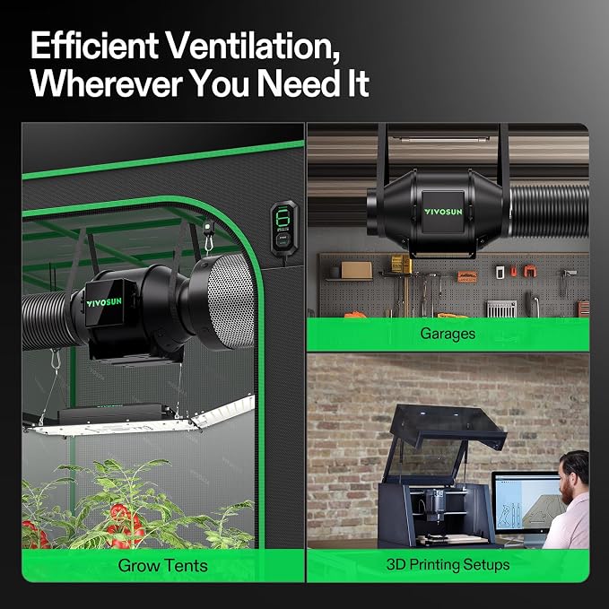 VIVOSUN Smart Air Filtration G4 Kit 4", AeroZesh G4 Inline Duct Fan - Image 2