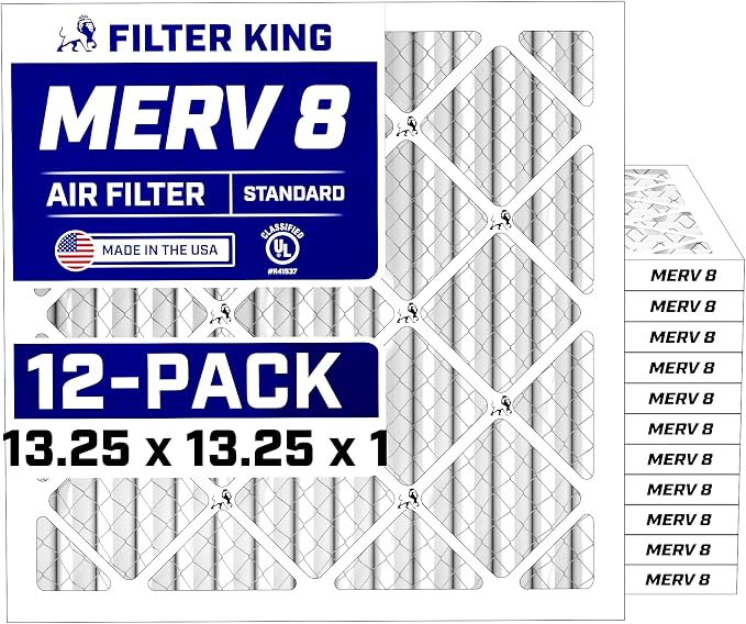 Filter King 13.25x13.25x1 Air Filter Dust & Allergy Control AC Furnace Filters by FilterKing