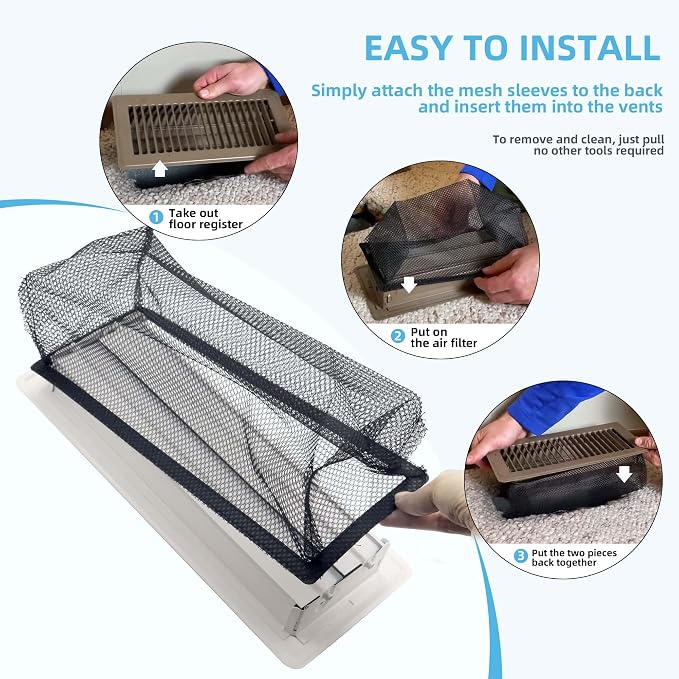 Floor Register Cover Trap, Floor Air Vent Cover Screen - Image 3