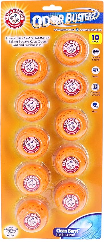 Arm & Hammer Odor Busterz Balls Air Freshener and Odor Eliminator, 10-Piece by ARMHAMMER