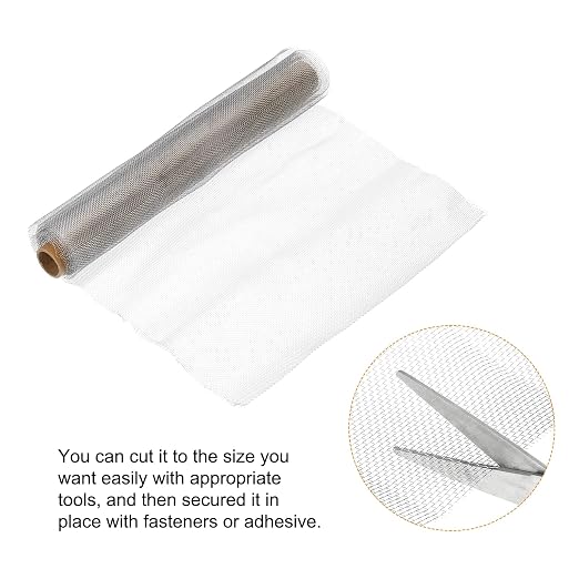PATIKIL 304 Stainless Steel Wire Mesh Screen, 16 Mesh Woven Air Vent Filter - Image 3