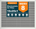16x20x1 Reusable Air Filter, MERV 8, Permanent Electrostatic Air Filter by Aerzva
