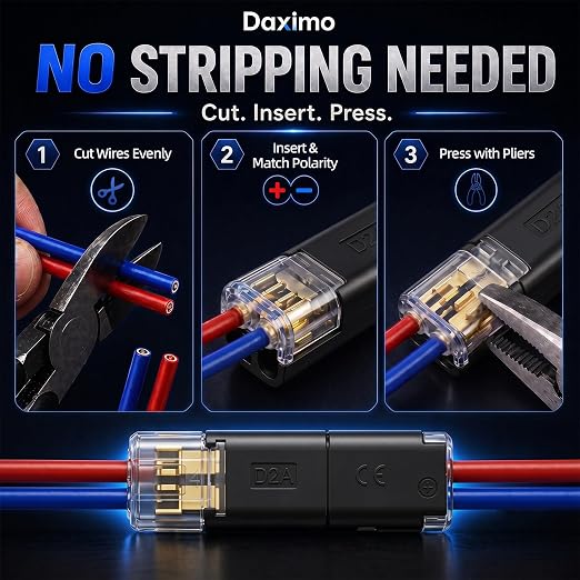 30 PCS Quick Connect Wire Connectors, No Wire Stripping - Image 2