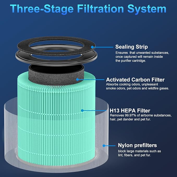 Tailulu D10 Replacement Filter, Air Purifier Filter - Image 2
