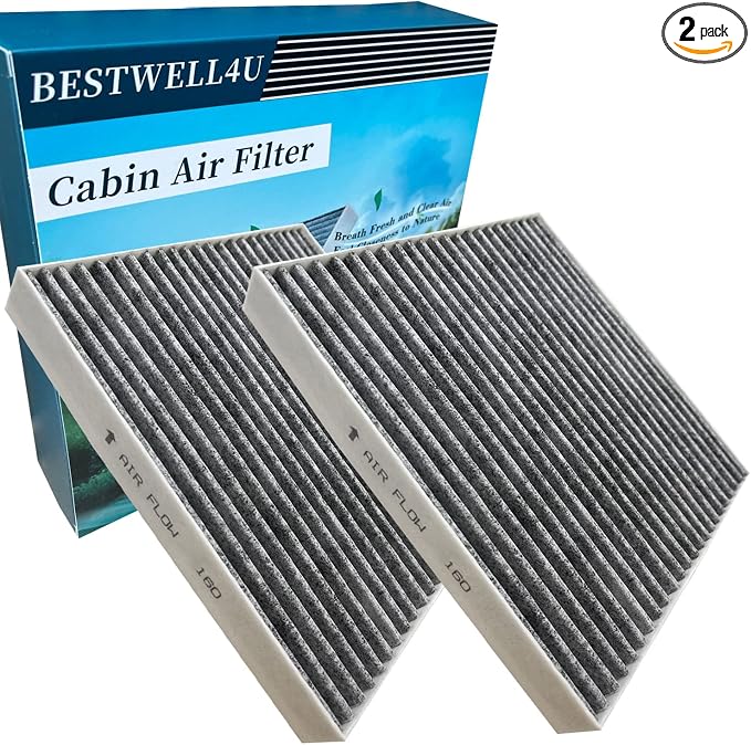 Carbon 2 Pack BW160 Cabin Air Filter by BESTWELL4U