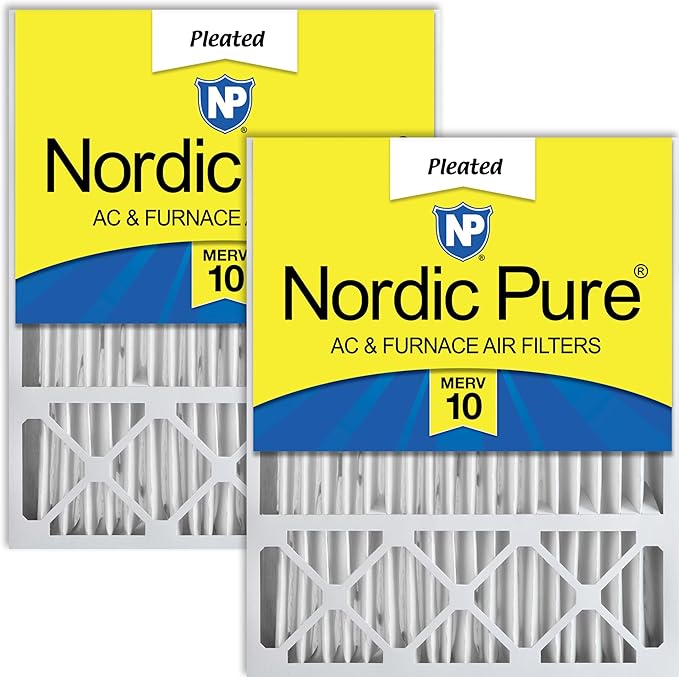 Nordic Pure 16x25x5 Honeywell/Lennox Replacement MERV 10 Air Filters 2 Pack | by NordicPure