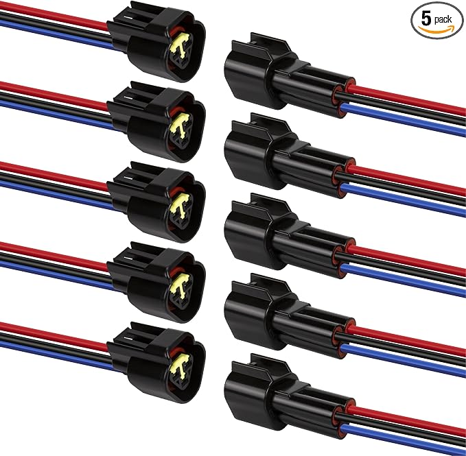 5PCS 3 Pin Waterproof Electrical Connectors, 16 AWG 3 Pin Connector, Male by BFXM