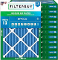 Filterbuy 24x30x2 Air Filter MERV 13 Optimal Smoke & Allergy Defense, by Filterbuy