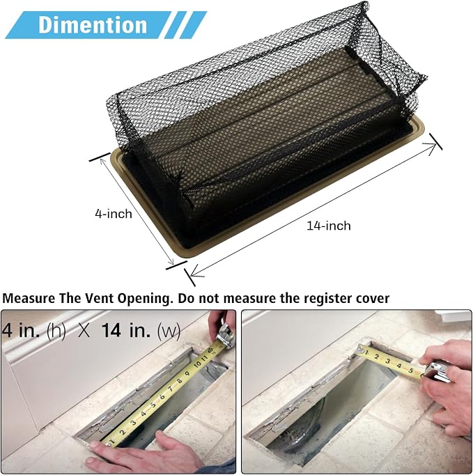 Floor Register Cover Trap, Floor Air Vent Cover Screen - Image 2