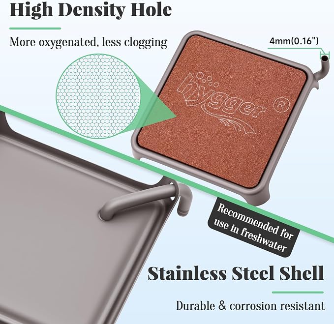 hygger Aquarium Air Stone, 3.23 Inch Nano Air Stone Make Super Tiny Bubble - Image 2