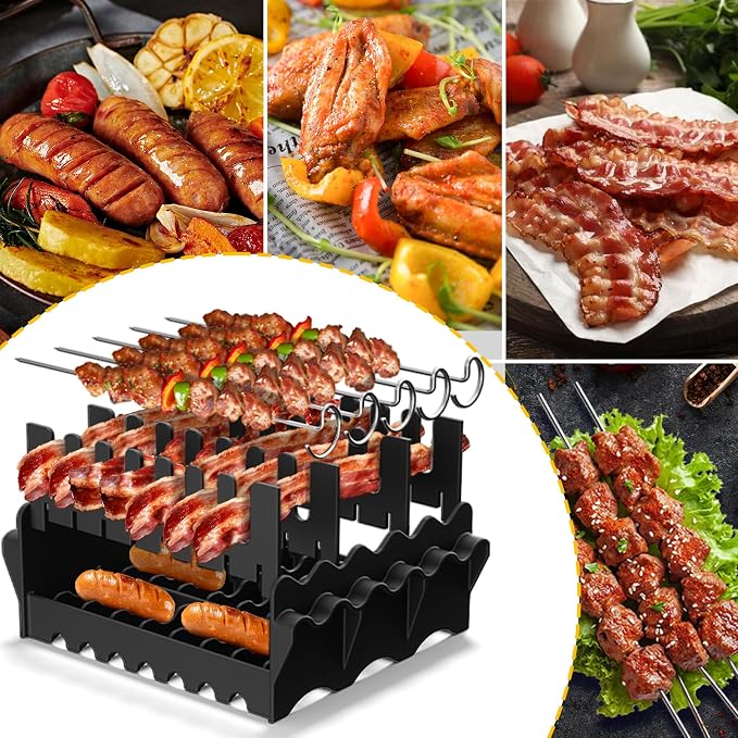 Silicone Air Fryer Rack, 3 in 1 Grill Rack Set Air Fryer Accessories - Image 2