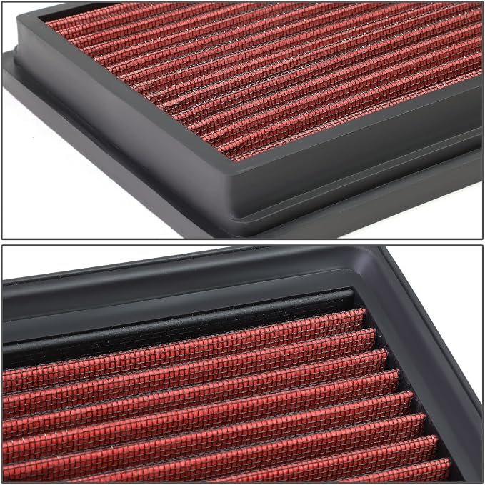 DNA Motoring AFPN-105-RD Clean Air Washable Drop In Panel Air Filter Enhance - Image 3