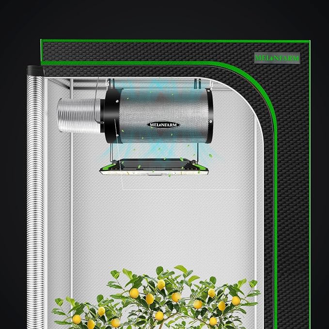 MELONFARM Air Filtration Kit 4", Built-in 14cm Fan Low Nois Carbon Filter - Image 7