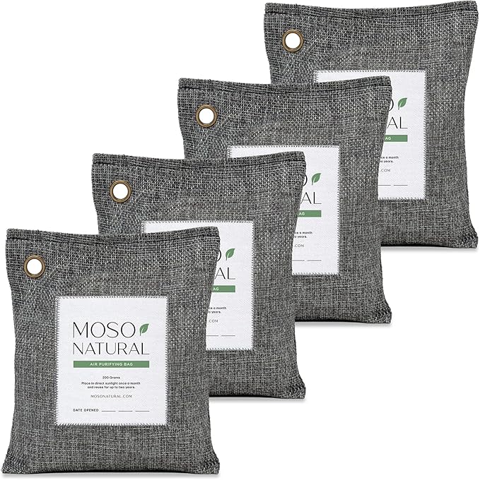 Moso Natural Air Purifying Bag 200g Premium Charcoal Odor Absorber, Car Odor by MosoNatural