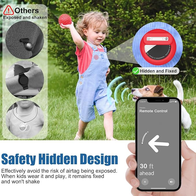 for AirTag Holder 8 Pack for Kids Hidden, Hidden Discreet Toddler Tracker - Image 2
