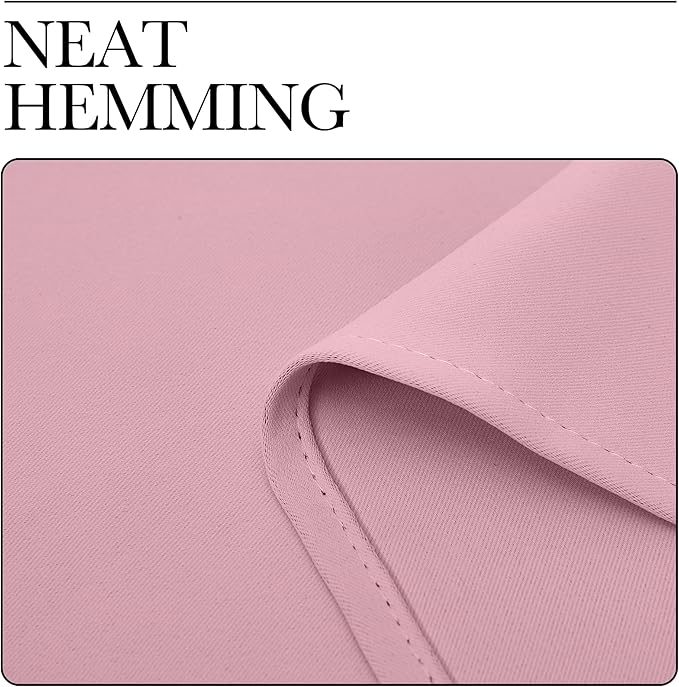 NICETOWN Bedroom Curtain Panels Blackout Draperies, Thermal Insulated Solid Grommet Blackout Curtains/Drapes (1 Pair, 34 by 63 inches, Crystal Pink)