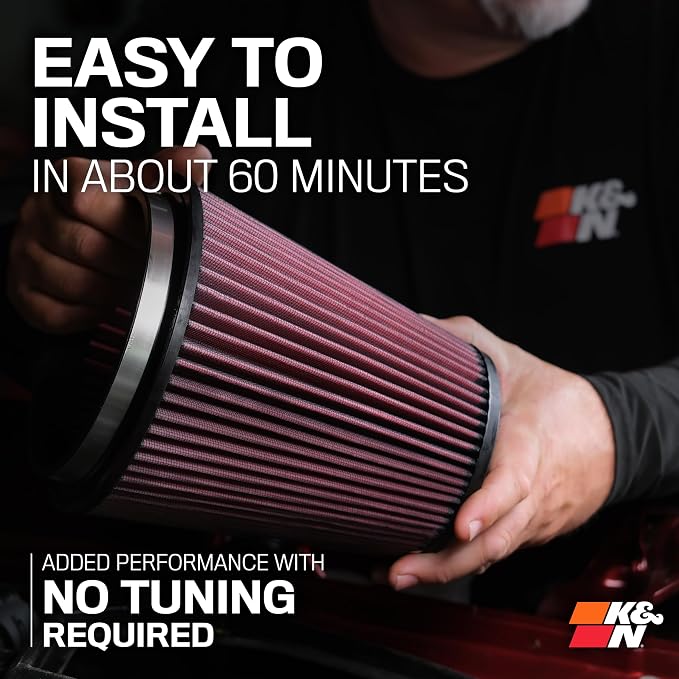 K&N Cold Air Intake System: High-Flow Air Filter, Increase Performance & - Image 8