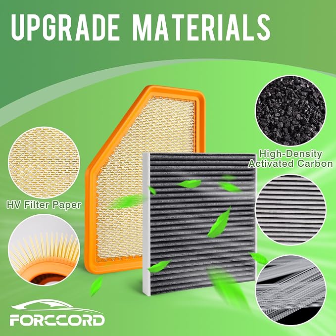 Cabin & Engine Air Filter Fit for Chevy Volt L4 1.5L 2016-2019 Activated Carbon - Image 5