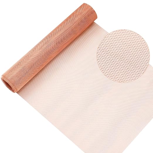 Therwen 12 Inch x 20 ft Copper Mesh Screen 99.9% Pure Copper 40 Mesh Roll Wire by Therwen