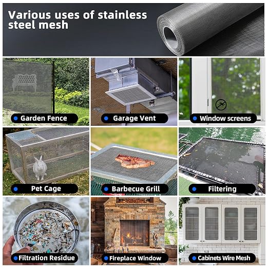 20 Mesh 304 Stainless Steel Mesh Screen, Rust Free Woven Wire Mesh, Metal Mesh - Image 5