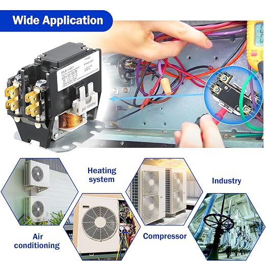 Dreyoo 24V Coil 1 Pole Air Conditioner Contactor, UL Certified Carrier HVAC - Image 6
