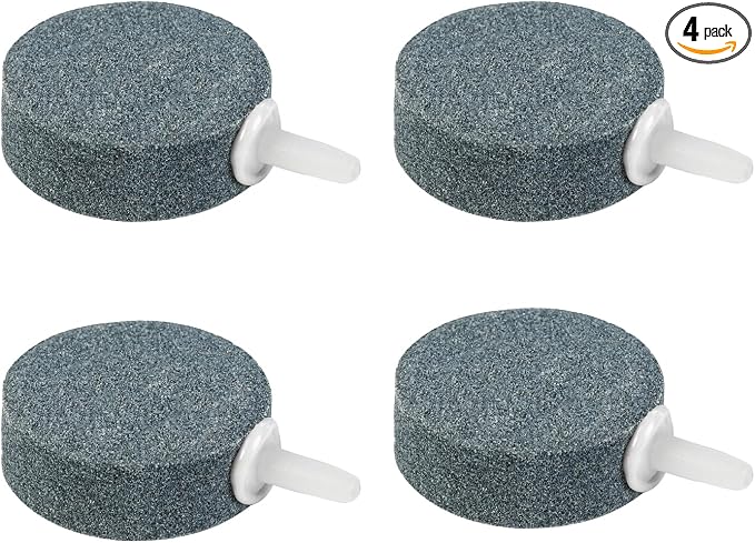 AQUANEAT Air Stone Disc, 4 Packs, Aerator Bubble Diffuser, Air Pump Accessories by Aquaneat