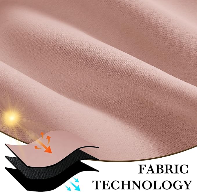 RYB HOME 100% Blackout Short Curtains for Small Window, Thermal Insulated Total Room Darkening Noise Reducing Curtains for Basement Bathroom RV Cars, 29 inches Wide by 30 inches Long, Peach Pink