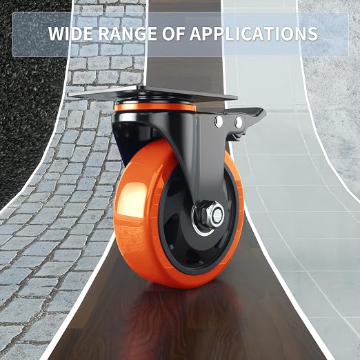 3 Inch Casters Set of 4 Heavy Duty, Caster Wheels - Image 6