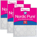 Nordic Pure 20x20x1 Tru Mini Pleat MERV 11 AC Furnace Air Filters 3 Pack | by NordicPure