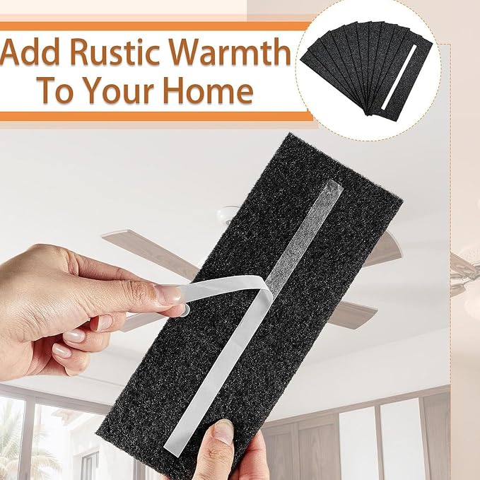 10Pcs Ceiling Fan Blade Filters, Self Adhesive Rectangular Coconut Carbon Air - Image 9