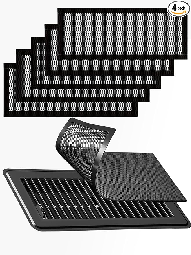 6-Pack Black Magnetic Vent Covers 7x11 Inch by Unknown