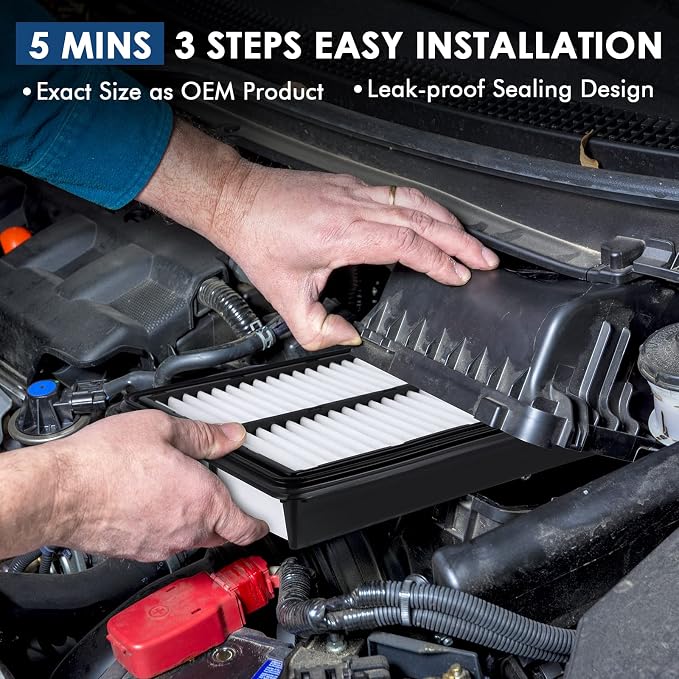 Kurimup CA9360 Engine Air Filter, Offers 99% Air Purification, Fit - Image 4