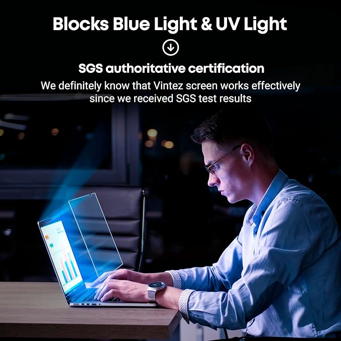 VINTEZ 14 inch Blue Light Blocking Screen Protector Panel - Image 5