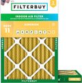 Filterbuy 10x17x2 Air Filter MERV 11 Superior Pet & Allergy Defense, by Filterbuy