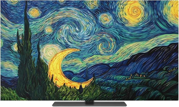 Starry Sky Moon Stars Forest Indoor TV Cover, Elastic TV Screen Protector Oil - Image 2