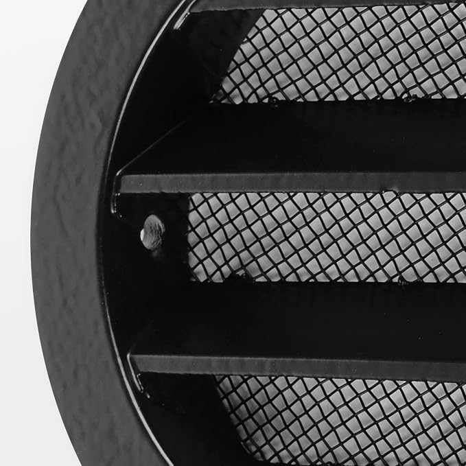 calimaero® WSGB 3" Inch Black Round Metal Air Vent Grill Cover Flat Louver - Image 6