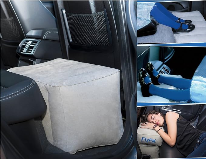 Flypal Inflatable Foot Rest Pillow, Kids Airplane Bed | Adjustable Height Leg - Image 5
