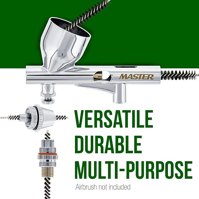 Master Airbrush Cleaning Kit 11-Piece, Airbrushing Cleaning 5 Brushes, 5 Pokers - Image 5