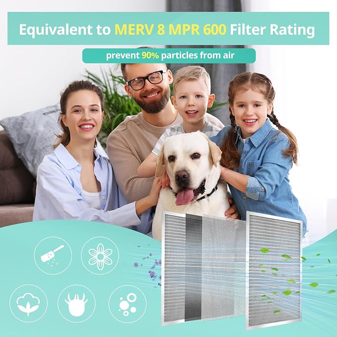 14x25x1 Electrostatic Air Filter, Washable & Reusable Aluminum AC/HVAC Furnace - Image 7