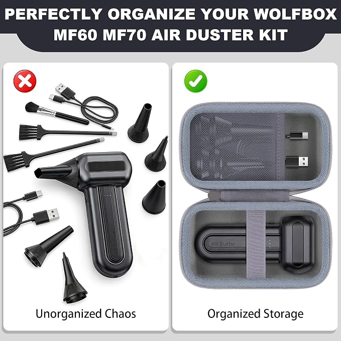 khanka Case for WOLFBOX MF50 MF60 MF70 Electric Air Duster, Hard Storage Case - Image 6