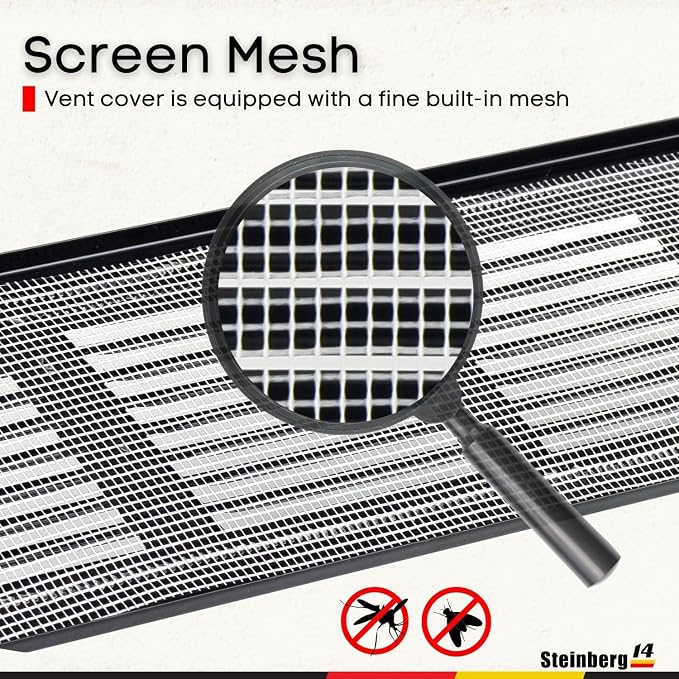 Steinberg14 Black Vent Cover 18x2 - Image 3