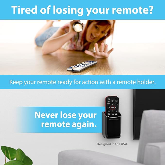TotalMount Hole-Free Remote Control Holder – Eliminates Need to Drill Holes in - Image 2