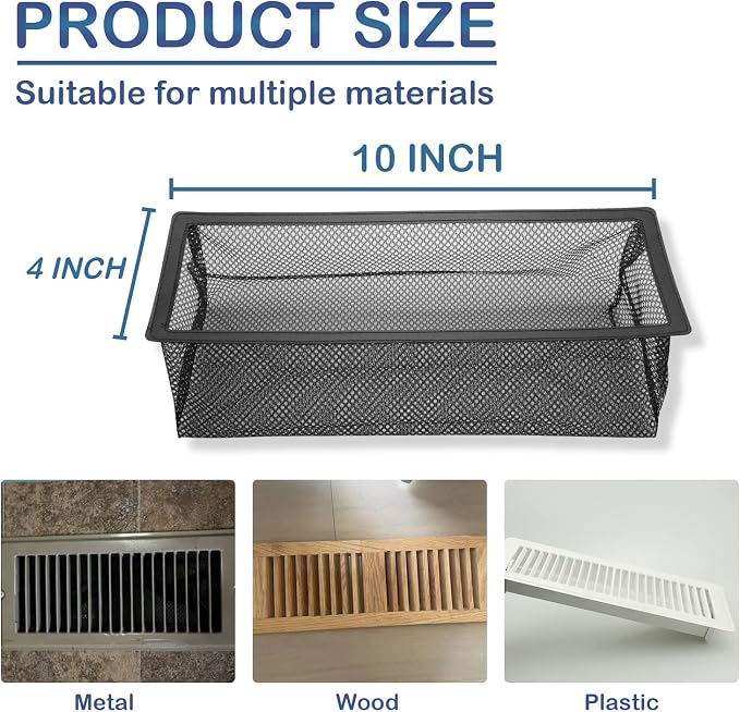 Floor Register Trap, Air Vent Filter Mesh Catcher, Vent Screen Net Keeps Bugs - Image 2