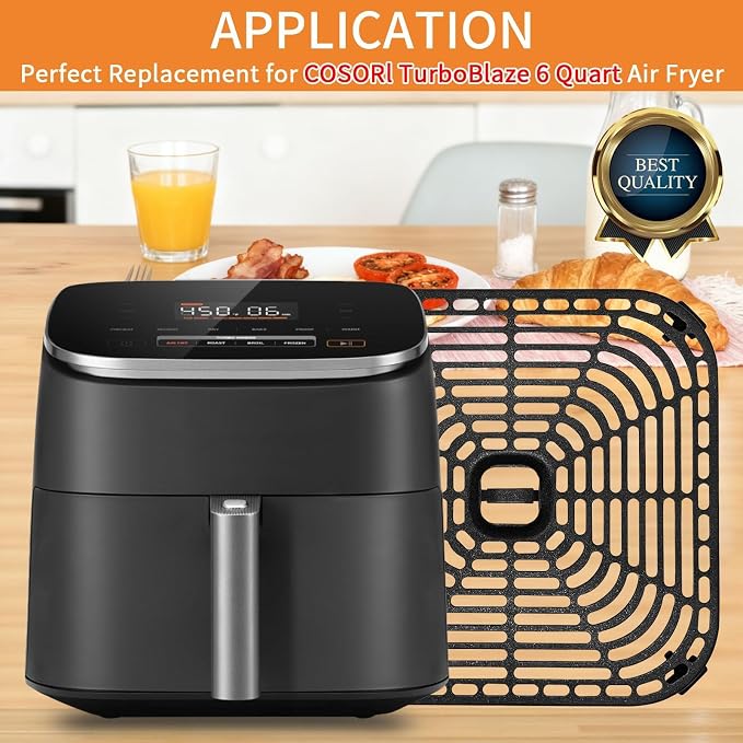 Air Fryer Grill Pan for COSORI Air Fryer TurboBlaze 6 QT, Non-Stick - Image 4