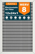 12x24x1 Reusable Air Filter, MERV 8, Permanent Electrostatic Air Filter by Aerzva