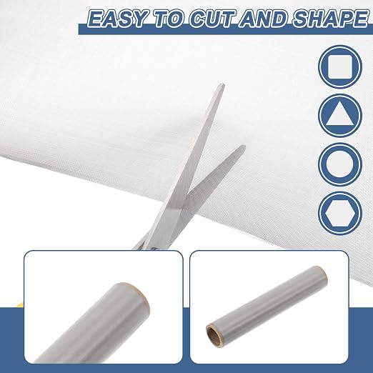 uxcell 80 Mesh 79" x 10" Woven Wire Mesh, 316 Stainless Steel Air Vent Filter - Image 4