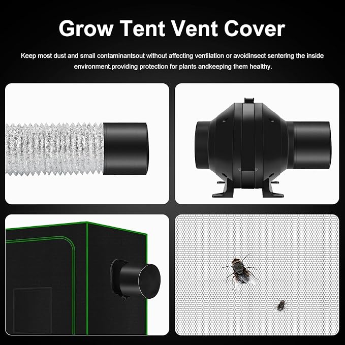 Air Filtration Kit 6", Built-in 14cm Fan Low Nois Carbon Filter - Image 5