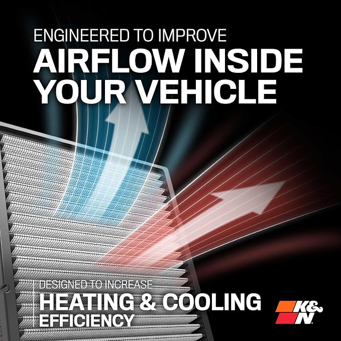 K&N LIFETIME Cabin Air Filter: Washable, Clean Air - Image 4